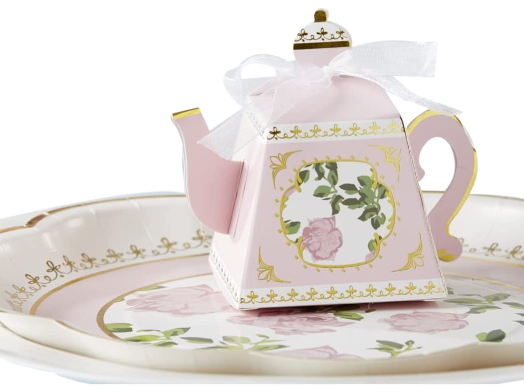 Time Whimsy Collection, Teapot Tea Party Favor Box (set Of 2