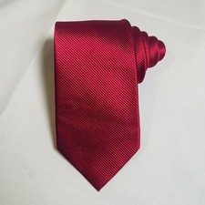 Bruno Piattelli Red 100 Silk Men  s Repp Neck Tie Hand Made