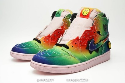 AIR JORDAN 1 RETRO HIGH OG NEW SIZE 8.5 J BALVIN MULTI COLOR BLACK