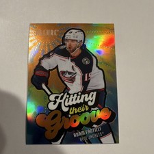 Upper Deck Allure 2025-26 Adam Fantilli Hitting Groove Orange HTG-1 Blue Jackets