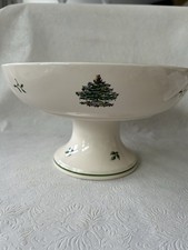 Spode Christmas Tree Pattern Footed Centerpiece Bowl New No Box 11  