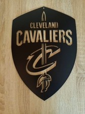 Plaque Cleveland Cavaliers Nba Métallique Noire