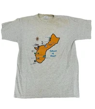 Vintage 1990s Island Of Guam Tourist Attraction Locations Shirt Size Large