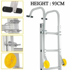 Universal 93CM Ladder Roof Hook Adapter Adjustable Aluminium Light Weight +Wheel