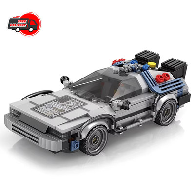 1:24 Classic Movie Racing Car Building Blocks MOC Model Sport Cars Toys Back Fut