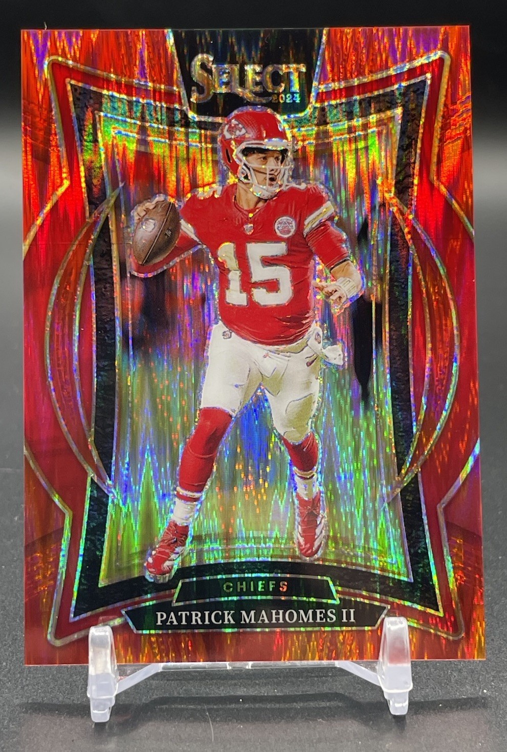2024 Patrick Mahomes II Select Football Concourse Red Shock Prizm /249 #33