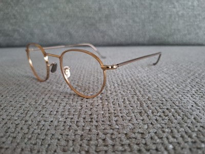EYEVAN 7285 ROUND Titanium Eyeglasses Frames Model 215 C.9003  Gold  46-24