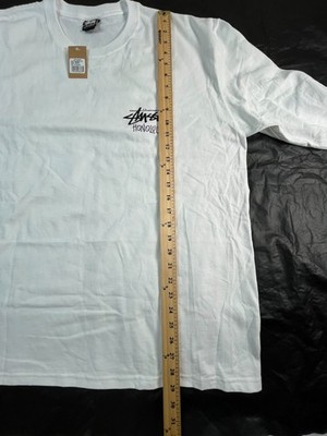 NWT STUSSY Honolulu Mens XL Shirt Long Sleeve White with STUSSY