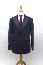 NWT 5400 Brunello Cucinelli 100 Linen Double Breast Tuxedo Jacket 50/ 40US A258