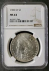 1900 O $1 Morgan Silver Dollar NGC MS64