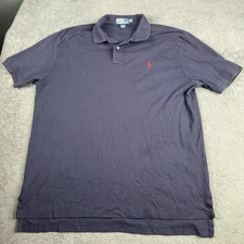 Polo Ralph Lauren Men's XXL Classic Fit Blue Polo Shirt Cotton Pony Logo