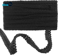 Gimp Braid Trim 14 Yards Black Polyester Woven Braid Trim Upholstery Trim