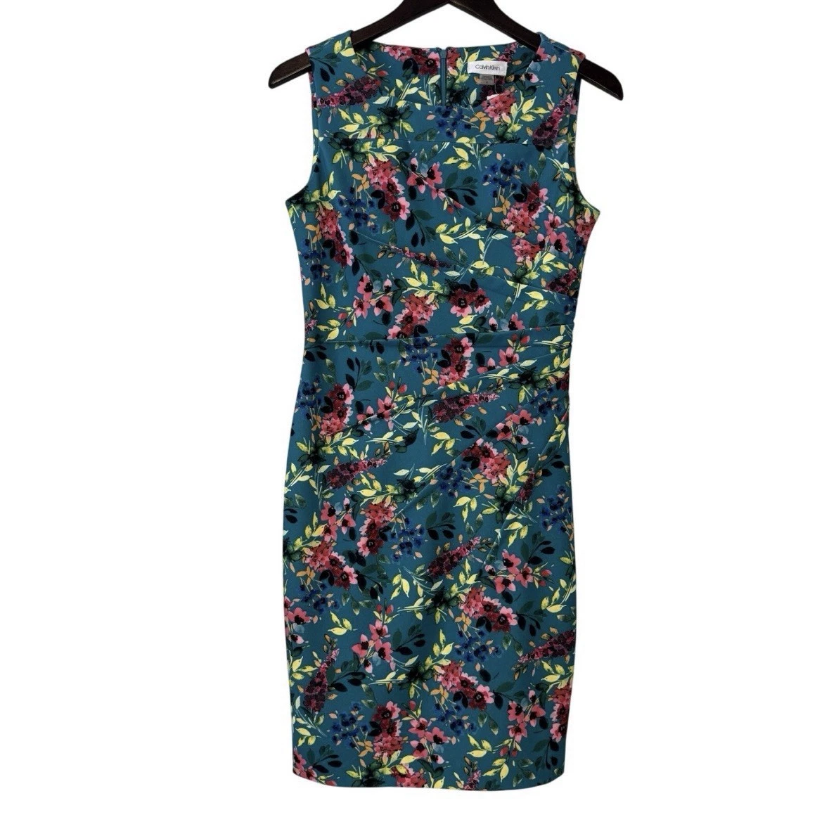 knee length green dresses Green Polyester Shirt Dress | Long Sleeve Midi main image 1