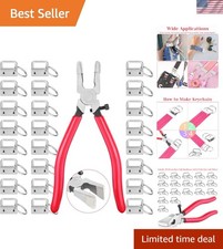 Key Fob Hardware Set, 50PCS Lanyard Key Fob Hardware 1 Inch with Key Fob Plie...