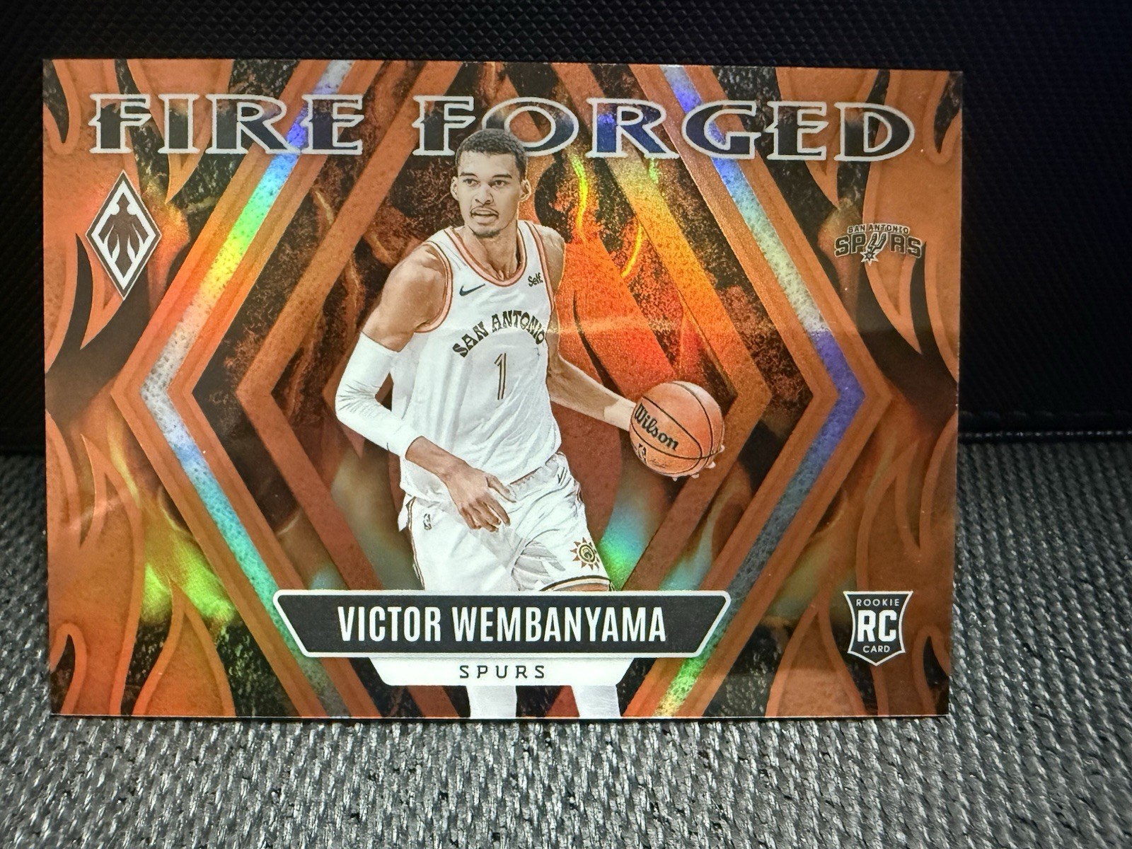 Panini 2023-24 Phoenix Fire Forged Victor Wembanyama RC Orange /49 #18 Spurs
