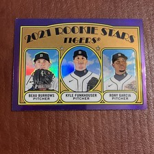 2021 Heritage Hot Box Chrome Purple Refractor Beau Burrows Rony Garcia #142