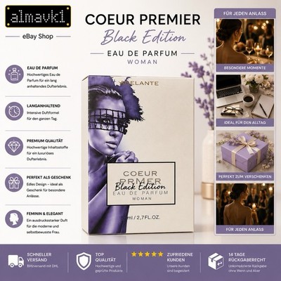 Adelante Coeur De Mer Black Edition Eau de Parfum Damen 80ml Parfüm Duft A3