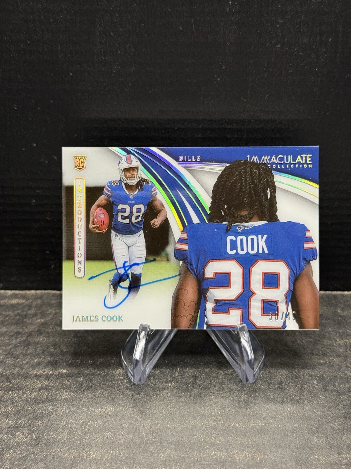 James Cook Panini Immaculate Collection Immaculate Introductions Autographs #INTJCO Base