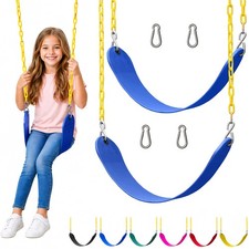 Swing Seat Replacement Kit Heavy Duty Chains Blue 2 Pack Jungle Gym Kingdom Kids