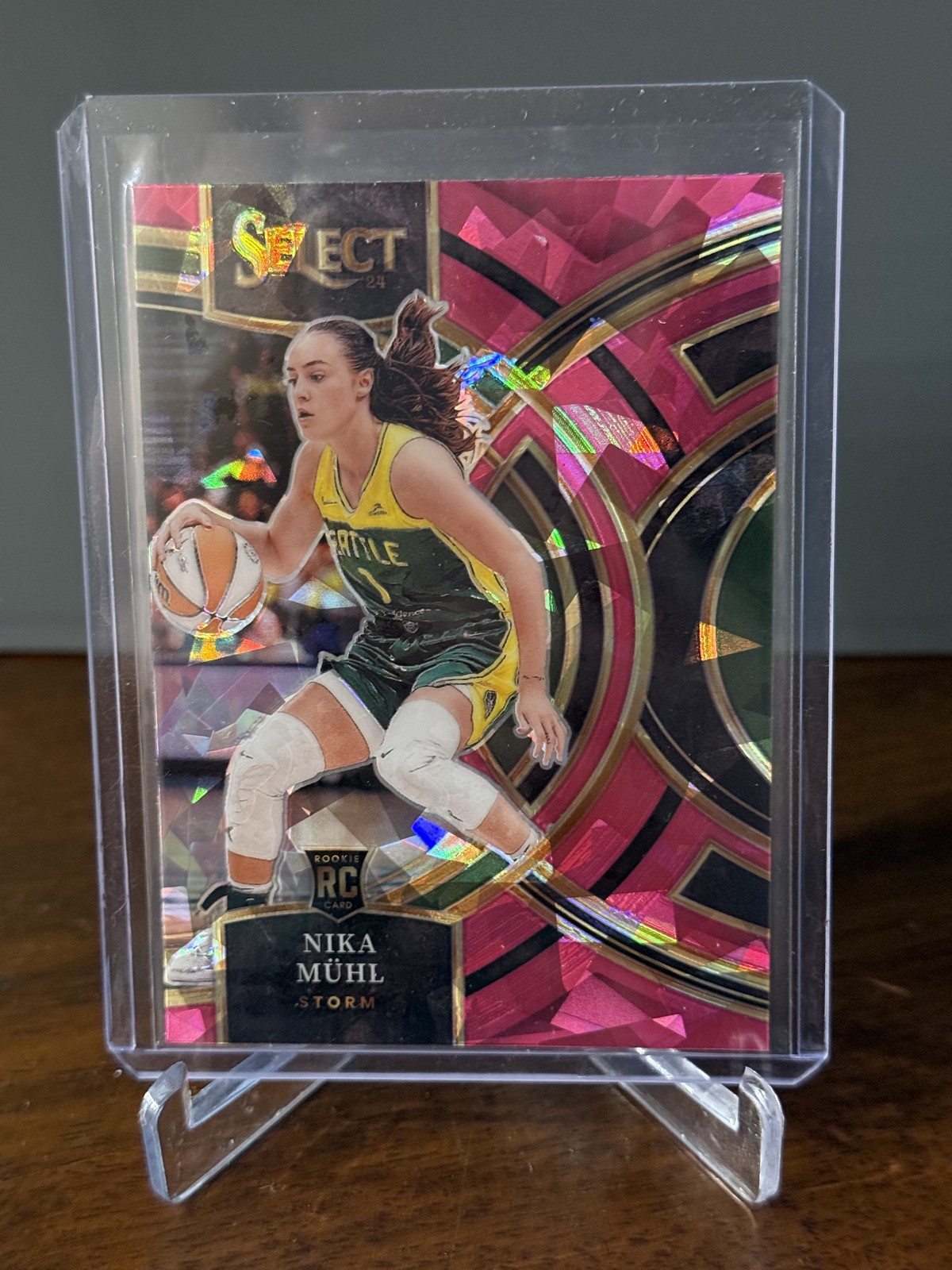 2024 Panini Select WNBA - Premier Level Nika Muhl #162 Pink Ice Prizm (RC)