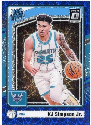 2024-25 Donruss Optic - Rated Rookie KJ Simpson Jr. #294 Blue Velocity Prizm