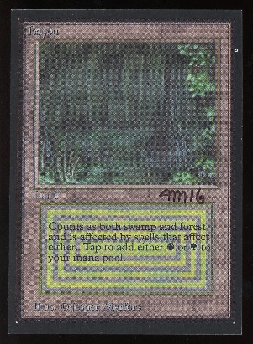 SIGNED Beta/CE Bayou Artist Proof ~ Magic/MTG ~ MINT Condition