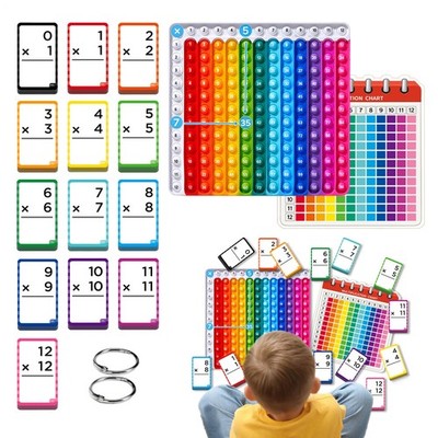 Pop Fidget Chart Multiplication Flash Cards Set Table Math Games Toy Robust