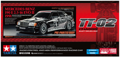 Tamiya RC Mercedes-Benz 190 E 2.5-16 EVO II 1991 TT-02 #47525 PrePainted Ltd ED