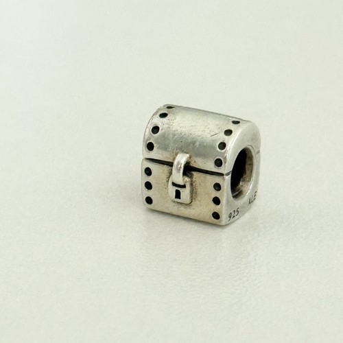 Pandora 925 Sterling Silver Hope Heart Treasure Chest Retired Bead Charm