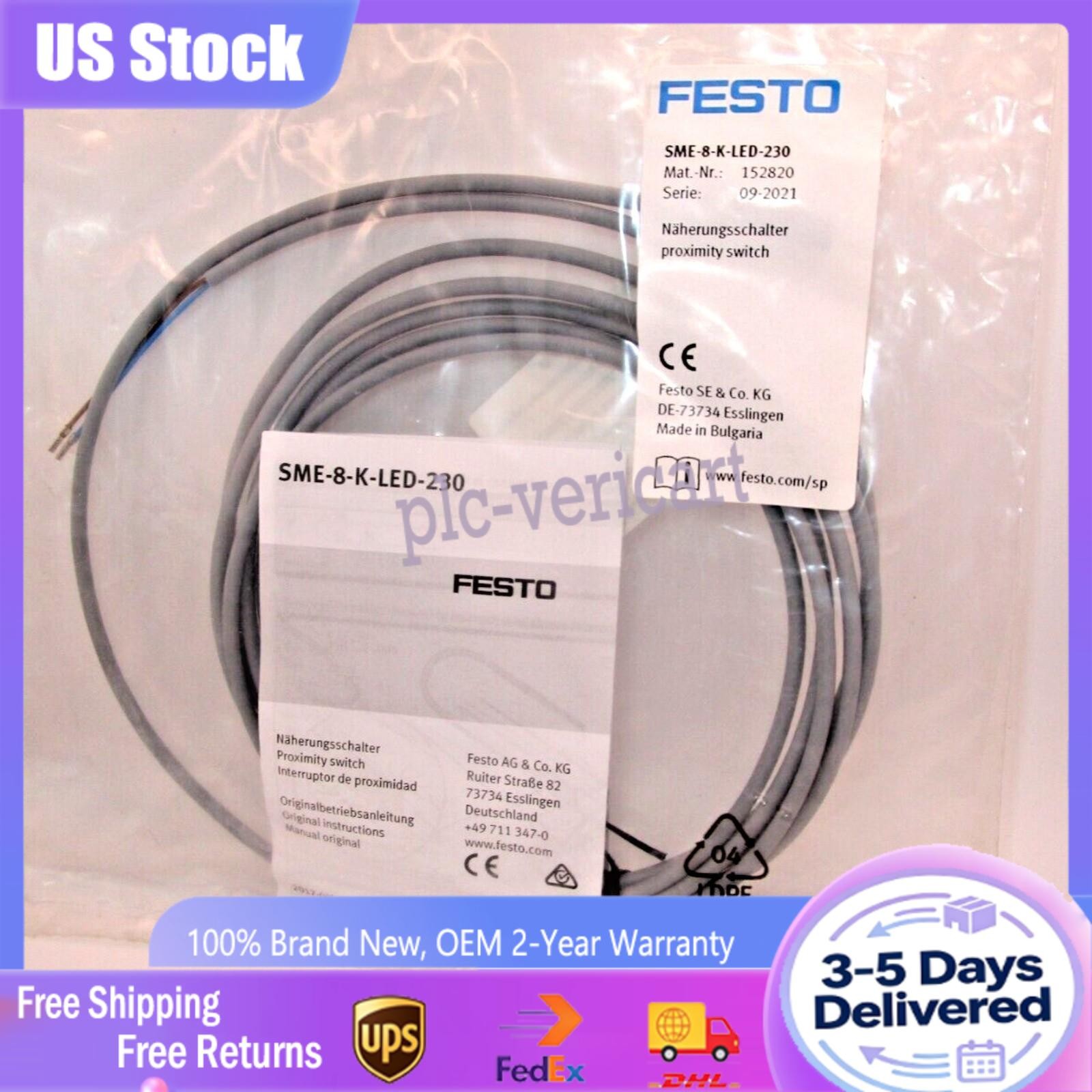 US FREE TAX New Festo SME-8-K-LED-230 152820 Proximity sensor