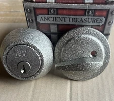 Ancient Treasures Single Cylinder Deadbolt Satin Chrome Cast L10611SAT