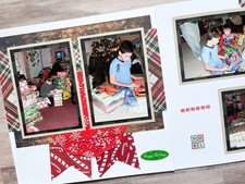 Christmas Scrapbook Pages, 12 by 12 Premade Christmas Layouts, Holiday Pages