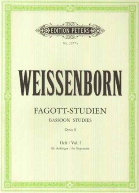 Bassoon Studies Op.8 Vol.1 by Julius Weissenborn 9790014010218