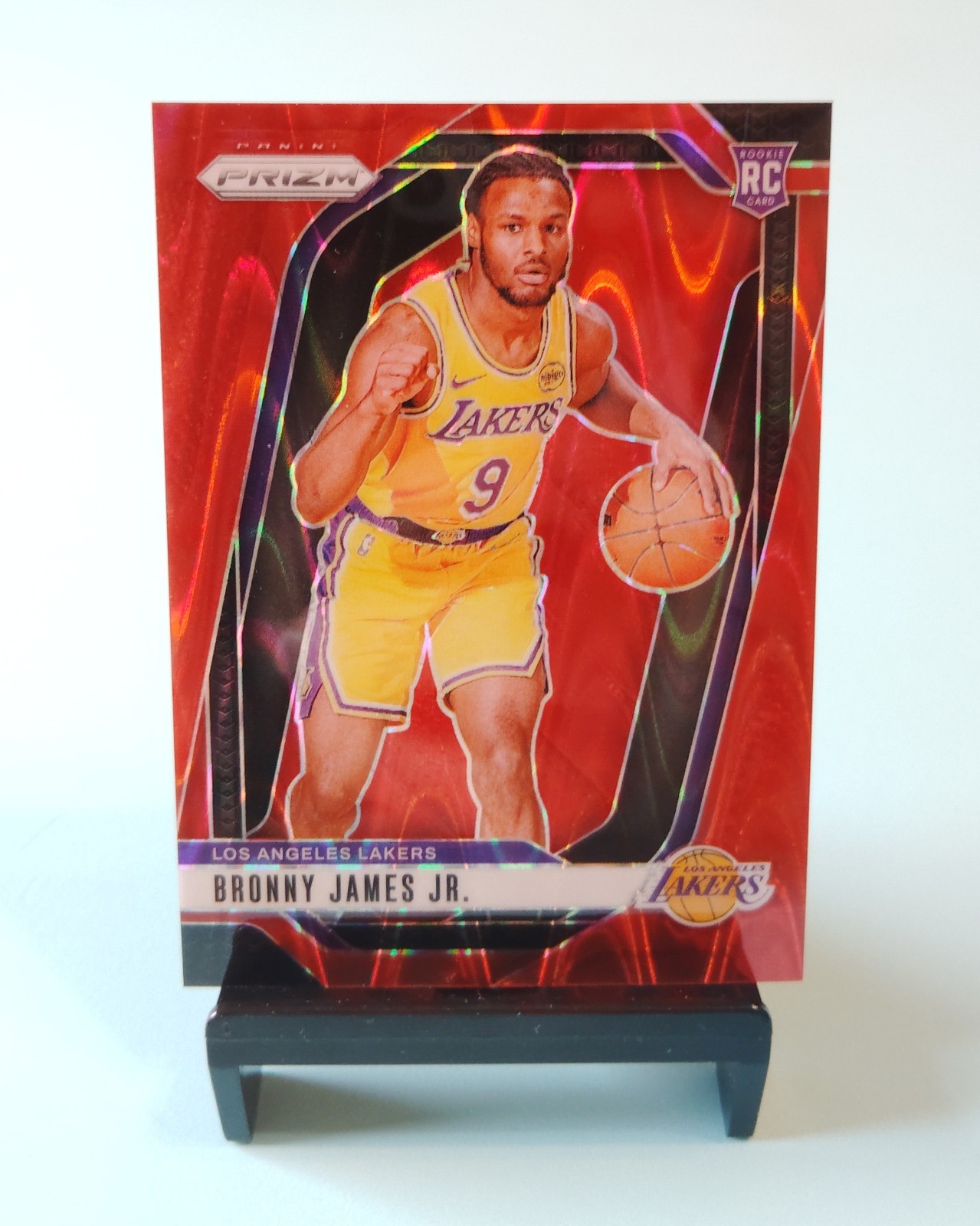 2024-25 Panini Prizm Bronny James #243 Red Tectonic Prizm /299 (RC) - LA LAKERS