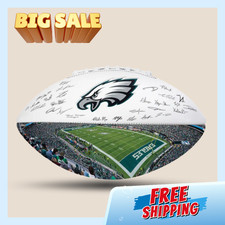 [HOT SALE] Philadelphia Eagles Logo Brands 2025 Autograph Signature Football NFL