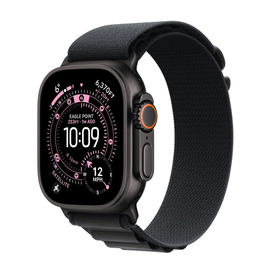 Apple Ultra 3 49 mm Waterproof Smart Watch GPS + Cellular (2025) Black Alpine
