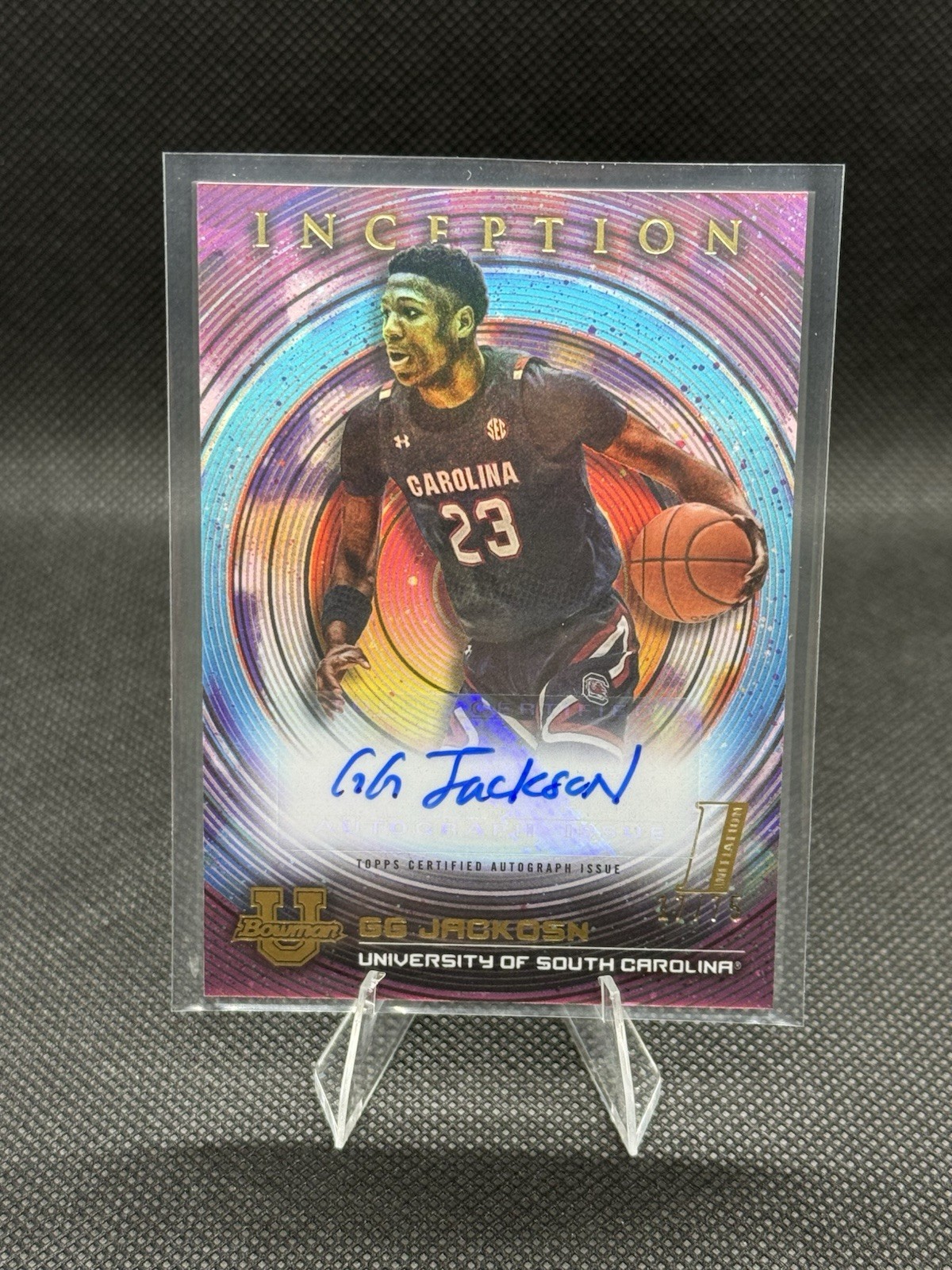 2022 Bowman U Inception GG Jackson Auto Fuschia Foil #17/75 BIA-GJ Grizzlies