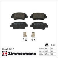 Zimmermann BremsbelÄGe Satz Hinterachse Passend FüR Hyundai I20 | 26642.155.2