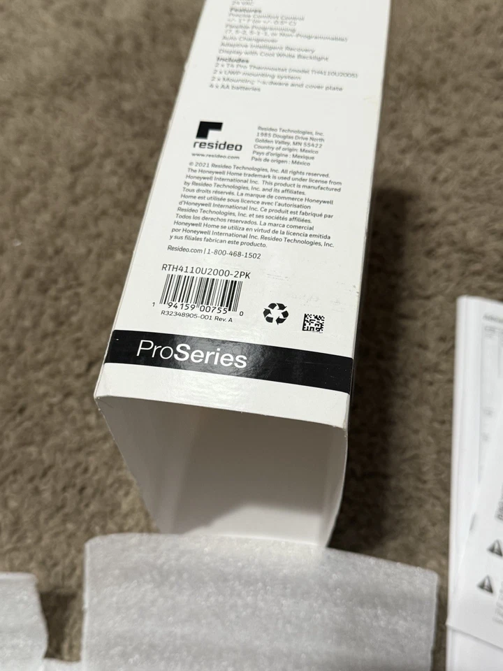 Termostato programável Honeywell T4 PRO RTH4110U bateria ou com fio (pacote com 2) - Imagem 3 de 4