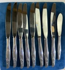 9x Sea Rose by Gorham Sterling Silver Regular Knife 9 1/4" No Monogram Lot DS19