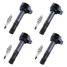 4 Ignition Coils Spark Plugs For Honda Civic 2001-2005 L4 1.7l 30520pdka01