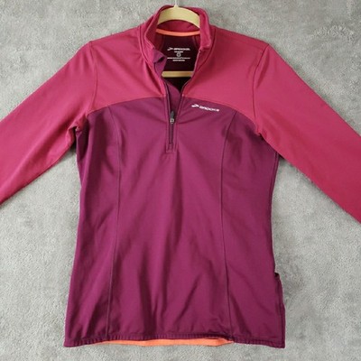 Brooks Equilibrium Technology 1/4 Zip Pullover Women Medium Maroon Activewear