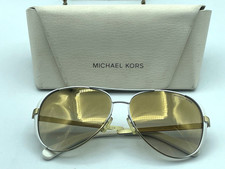 Michael Kors Aviator Sunglasses MK5004 Chelsea White Frames rose gold w/ case