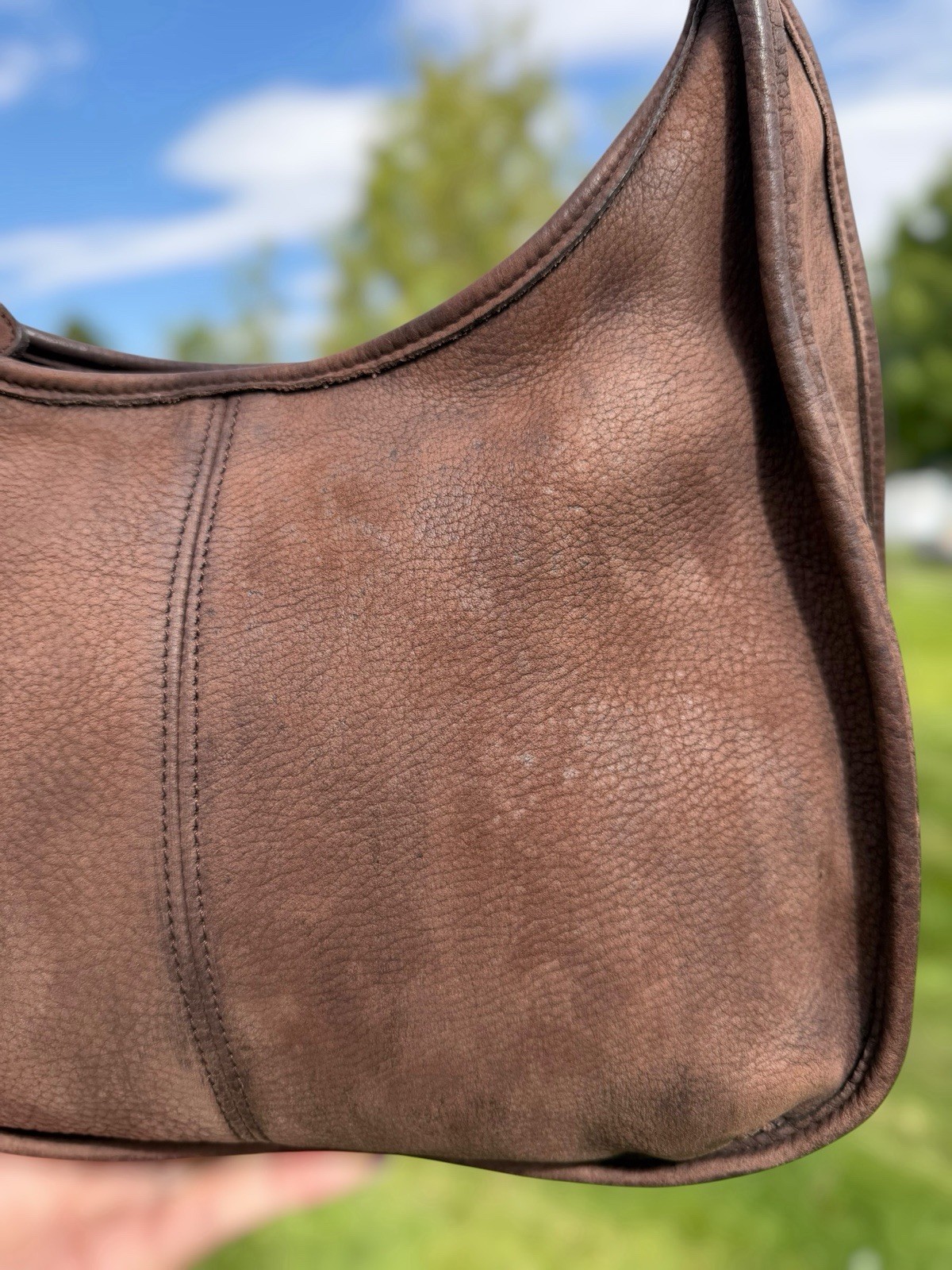 Vintage Coach 4398 Nubuck Ergo Zip Shoulder Bag Bramb… - Gem