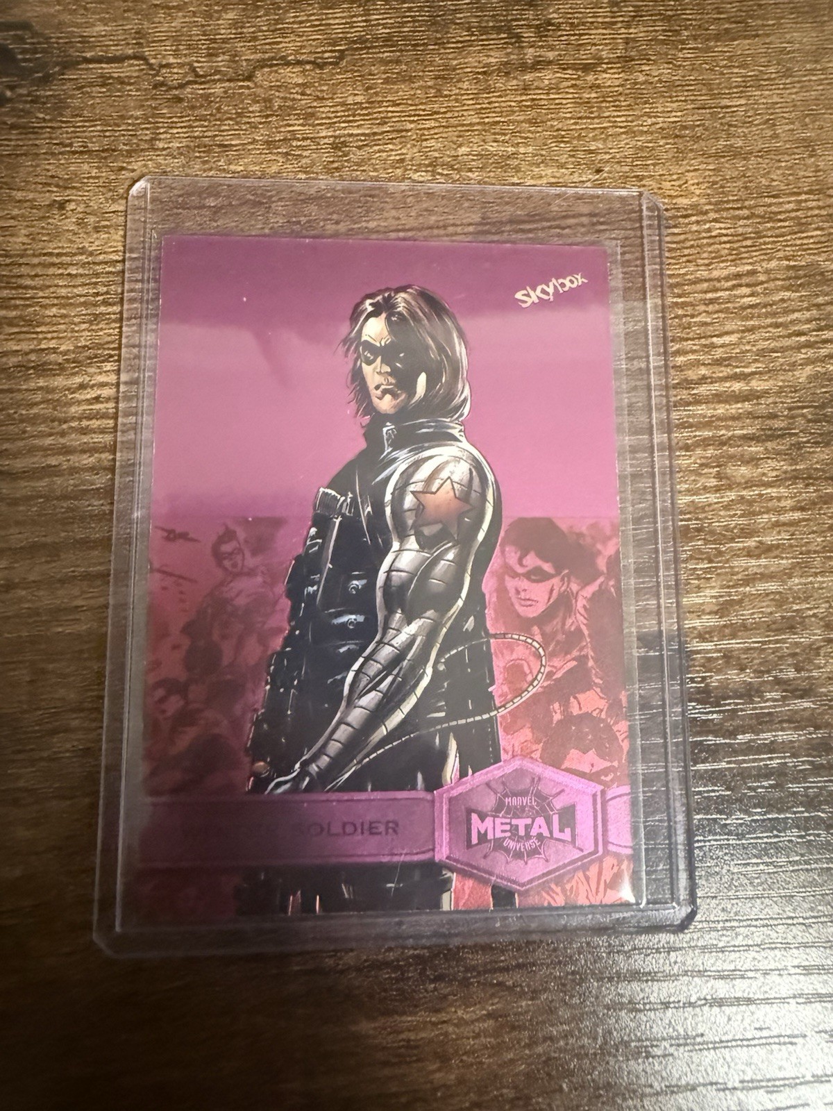 Winter Soldier 2022 Upper Deck Marvel Metal Spider-Man #199 Pink Light Fx /75
