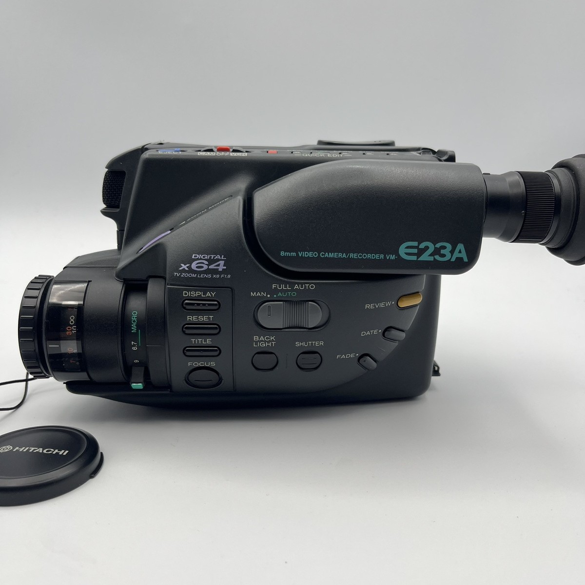 Hitachi VM-E23A 8mm Video Camera Recorder - w/Manual - PARTS OR