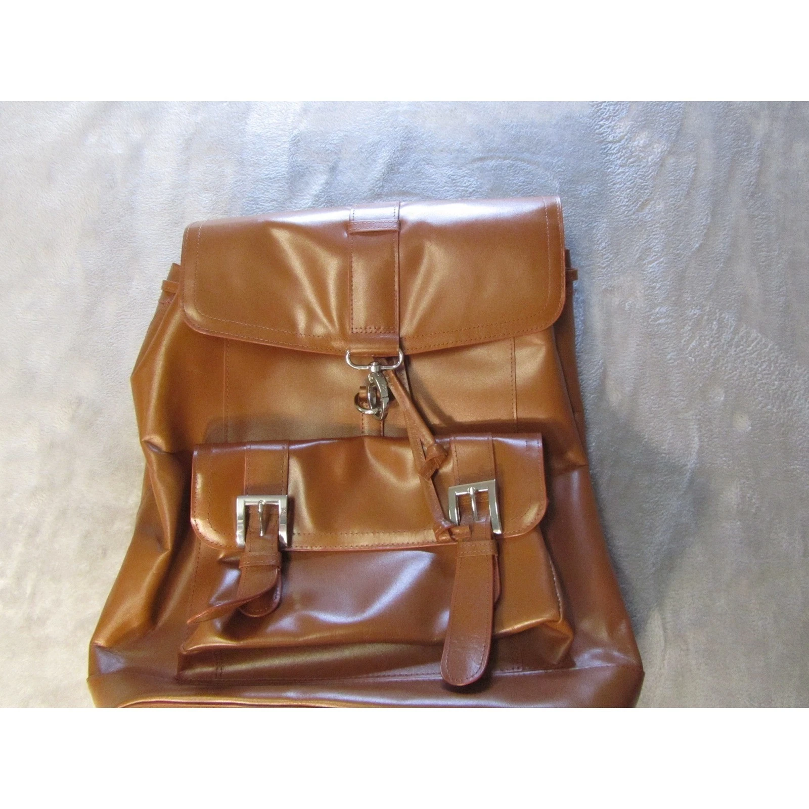 McKlein Brown Leather Professional Backpack Laptop and Tablet Protection Bag