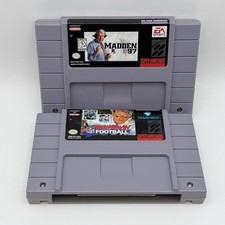 LOT of 2 Super Nintendo SNES Madden 97 and Troy Aikman Football Tested Working