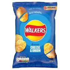 32 x Walkers Cheese & Onion 32.5Gm