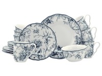 Creatable Kombiservice 24776 Serie Adelaide Blau 16-Tlg Geschirrset 4 Personen